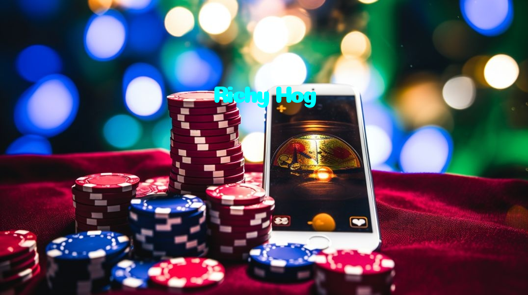 Richy Hog casino presented on mobile device in Pakistan with slots and live games